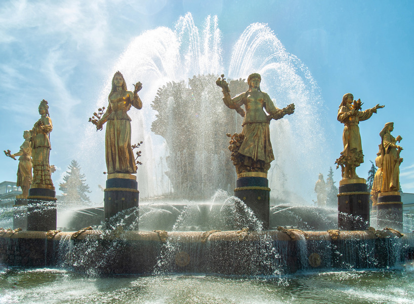 Москва, Россия, ВДНХ, фонтан «Дружба народов» / Photobank of Oleg Borisov / photobo.ru